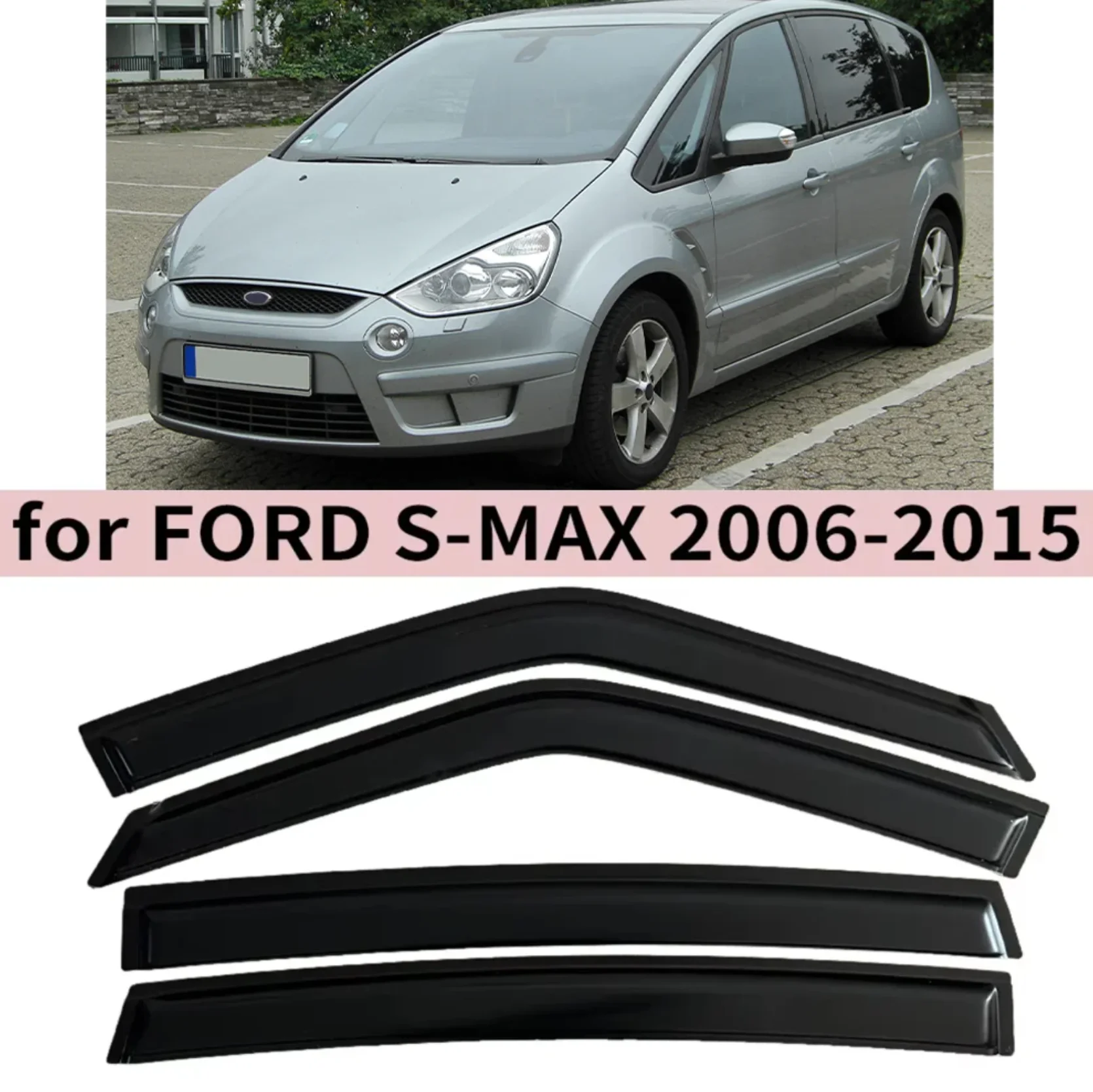 For Ford S-MAX 2006 2007 2008 2009 2010 2011 2012 2013 2014 2015 Wind Deflectors Rain Guards Door Visor Shades Window Visor
For Ford S-MAX 2006 2007 2008 2009 2010 2011 2012 2013 2014 2015 Wind Deflectors Rain Guards Door Visor Shades Window Visor