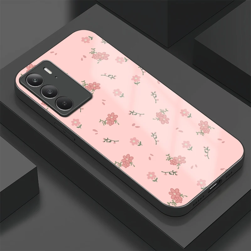 Модный чехол для телефона с цветочным принтом для OPPO Realme C65 C63 C61, противоударный чехол для Realme C75 4G C71 C67, крышка из закаленного стекла
Модный чехол для телефона с цветочным принтом для OPPO Realme C65 C63 C61, противоударный чехол для Realme C75 4G C71 C67, крышка из закаленного стекла