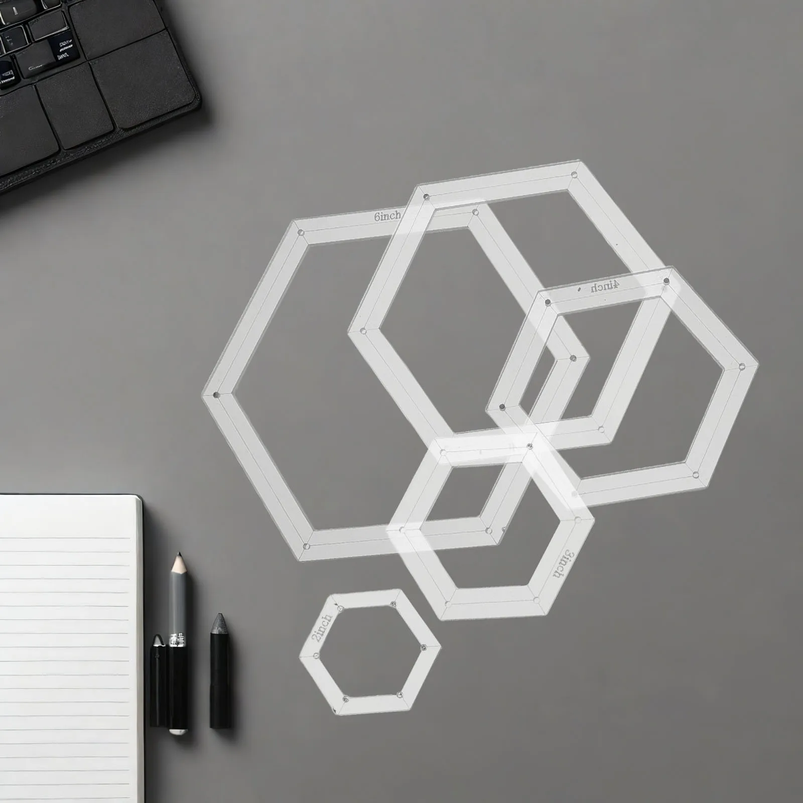 5pcs Hexagon Quilting Templates Acrylic Patchwork Ruler Set For Sewing Diy Craft Tool Quilting Supplies Handicrafts Sewing
5pcs Hexagon Quilting Templates Acrylic Patchwork Ruler Set For Sewing Diy Craft Tool Quilting Supplies Handicrafts Sewing