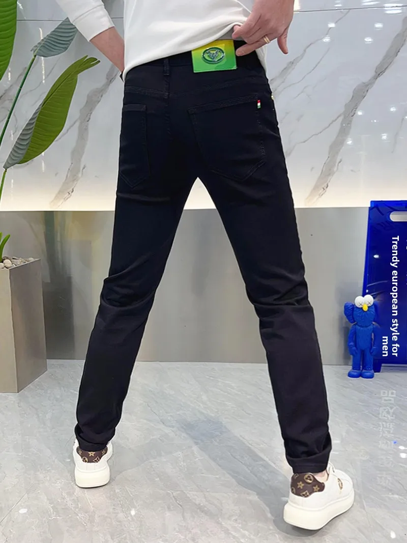 Slim Fit Bla Jeans Men's Spring Summer Thin Pure Color Simple Versatile Elastic Slimming Small Foot Pants Casual Long Pants
Slim Fit Bla Jeans Men's Spring Summer Thin Pure Color Simple Versatile Elastic Slimming Small Foot Pants Casual Long Pants