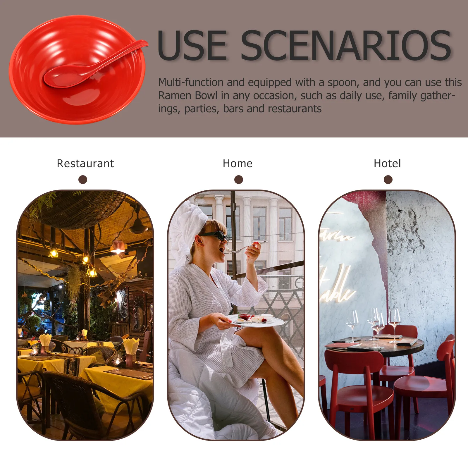 Набор из 1 комплекта больших японских мисок для рамена из меламина для ресторанов, отелей и домашнего использования, многофункциональная посуда для супов и еды
Набор из 1 комплекта больших японских мисок для рамена из меламина для ресторанов, отелей и домашнего использования, многофункциональная посуда для супов и еды