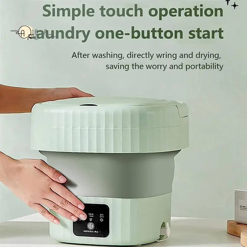 A18R -1 PCS Folding Mini Washing Machine Sterilization Drying Washing Machine For Clothes EU Plug Green
A18R -1 PCS Folding Mini Washing Machine Sterilization Drying Washing Machine For Clothes EU Plug Green