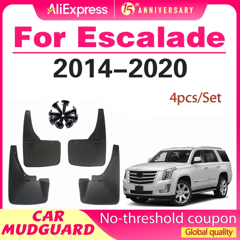 Mudflaps Splash Guards Mud Flap Car Mud Flaps For Cadillac Escalade 2014 - 2020 GMT900 Mudguards Fender 2015 2016 2017 2018 2019 
Mudflaps Splash Guards Mud Flap Car Mud Flaps For Cadillac Escalade 2014 - 2020 GMT900 Mudguards Fender 2015 2016 2017 2018 2019