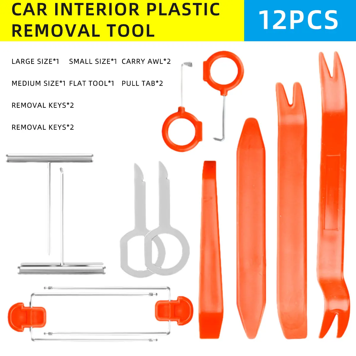 12PCS Car Audio Disassembly Tool Dashboard Disassembly Plastic Interior Door Panel Pry Board Sound Insulation Conversion Tool
12PCS Car Audio Disassembly Tool Dashboard Disassembly Plastic Interior Door Panel Pry Board Sound Insulation Conversion Tool