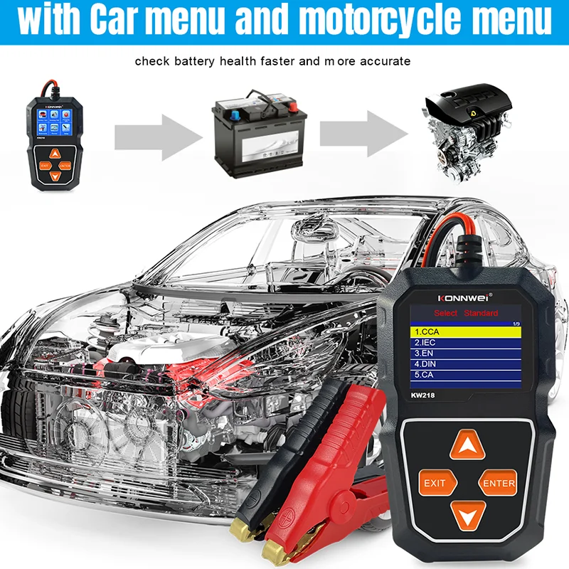KONNWEI KW218 тестер аккумулятора для автомобилей и мотоциклов 6 В/12 В анализатор аккумуляторной системы 100-2000CCA автомобили Moto зарядка инструменты для тестирования кривошипа
KONNWEI KW218 тестер аккумулятора для автомобилей и мотоциклов 6 В/12 В анализатор аккумуляторной системы 100-2000CCA автомобили Moto зарядка инструменты для тестирования кривошипа