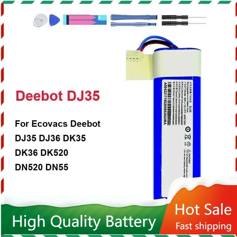 2800mAh Battery for Ecovacs Deebot DJ35 DJ36 DK35 DK36 DK520 DN520 DN55 S08-LI-144-2500 Bateria Warranty + Track Code
2800mAh Battery for Ecovacs Deebot DJ35 DJ36 DK35 DK36 DK520 DN520 DN55 S08-LI-144-2500 Bateria Warranty + Track Code