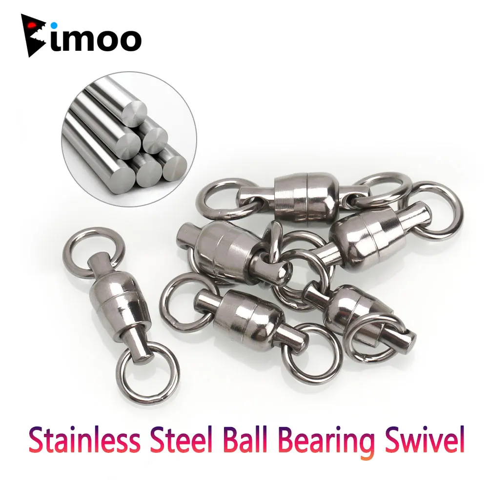 Bimoo 30pc Stainless Steel Ball Bearing Swivel Solid Rings Fishing Connector Freshwater Saltwater Fishing for Trolling Bait Lure
Bimoo 30pc Stainless Steel Ball Bearing Swivel Solid Rings Fishing Connector Freshwater Saltwater Fishing for Trolling Bait Lure