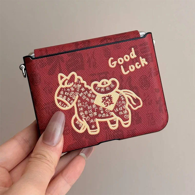 Good Luck Horse Phone Case for Samsung Galaxy Z Flip7 6 5 4 For Xiaomi Mix Flip 2/ Motorola razr50 60 Ultra Case Red Leather
Good Luck Horse Phone Case for Samsung Galaxy Z Flip7 6 5 4 For Xiaomi Mix Flip 2/ Motorola razr50 60 Ultra Case Red Leather