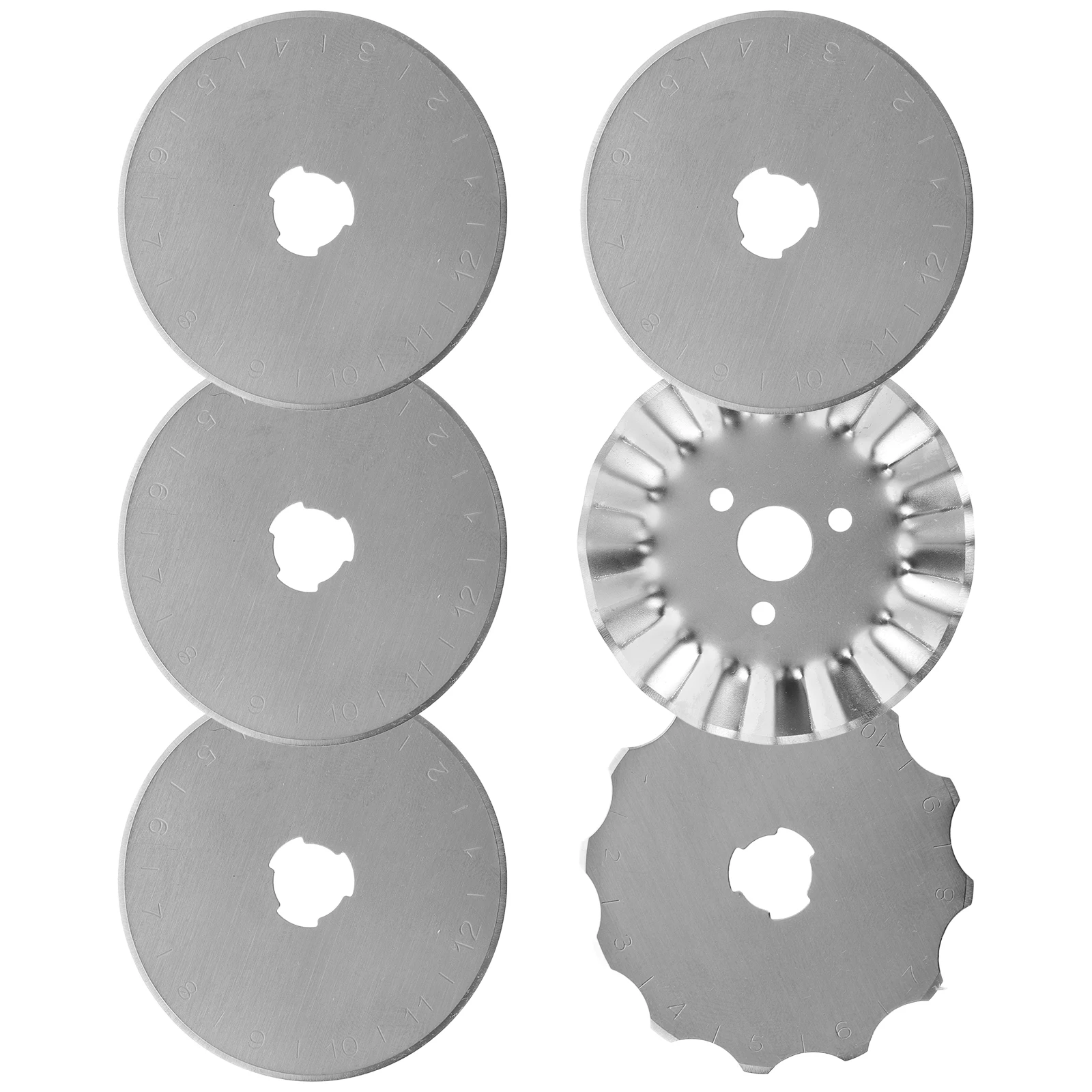6pcs Titanium-Plated Blade Combination Rotary Cutter Accessories Replacement Fabric Cutting Trimmer Refill Quilting
6pcs Titanium-Plated Blade Combination Rotary Cutter Accessories Replacement Fabric Cutting Trimmer Refill Quilting