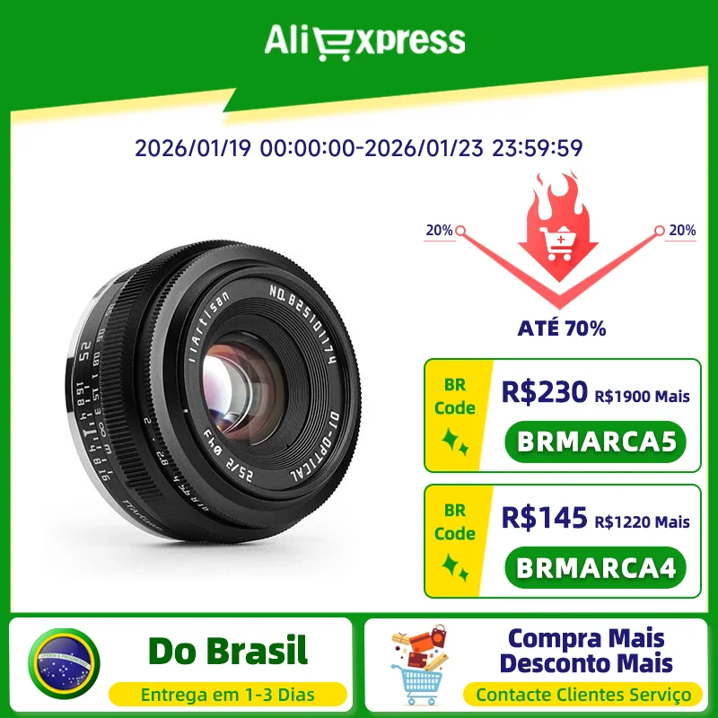 Объектив для портретной фотокамеры TTArtisan 25 мм F2.0 APS-C MF для Sony A6000 A7RIII A7S Fuji XT30 XT-100 Nikon ZFC Z5 M43 Mount
Объектив для портретной фотокамеры TTArtisan 25 мм F2.0 APS-C MF для Sony A6000 A7RIII A7S Fuji XT30 XT-100 Nikon ZFC Z5 M43 Mount
