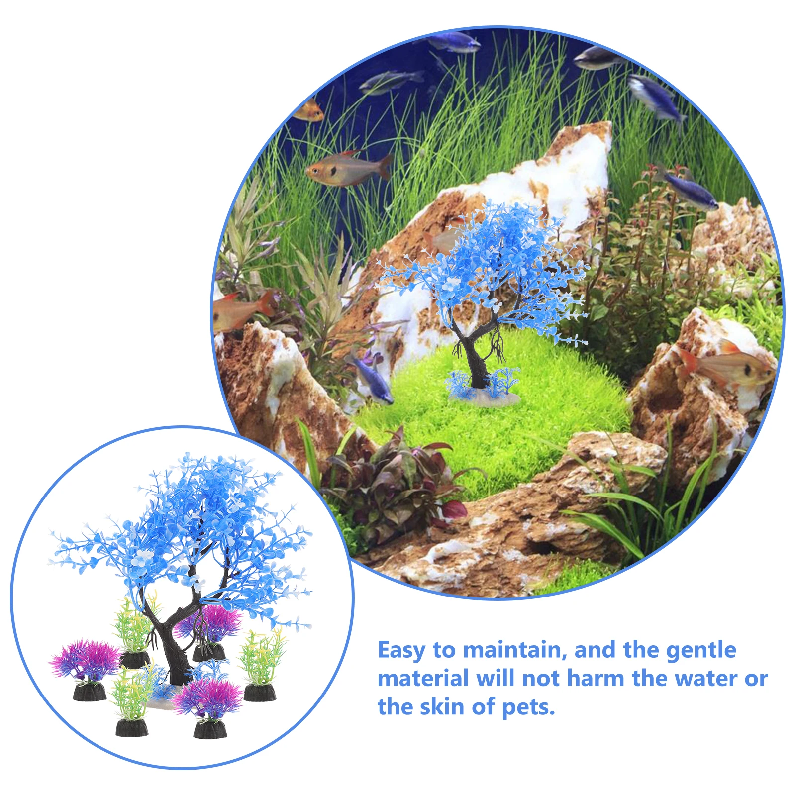 7pcs Fish Tank Plant Decor Realistic Fake Aquarium Plants Plastic Thickened Base Lifelike Water Grass Simulation for Home
7pcs Fish Tank Plant Decor Realistic Fake Aquarium Plants Plastic Thickened Base Lifelike Water Grass Simulation for Home