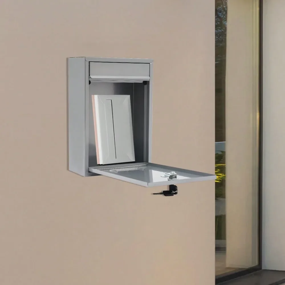 Stainless Steel Mail Letter Post Box Outdoor Wall Mounted Lockable Mailbox2Keys, WallMount Mailbox, Metal Mailbox With Key Lock
Stainless Steel Mail Letter Post Box Outdoor Wall Mounted Lockable Mailbox2Keys, WallMount Mailbox, Metal Mailbox With Key Lock