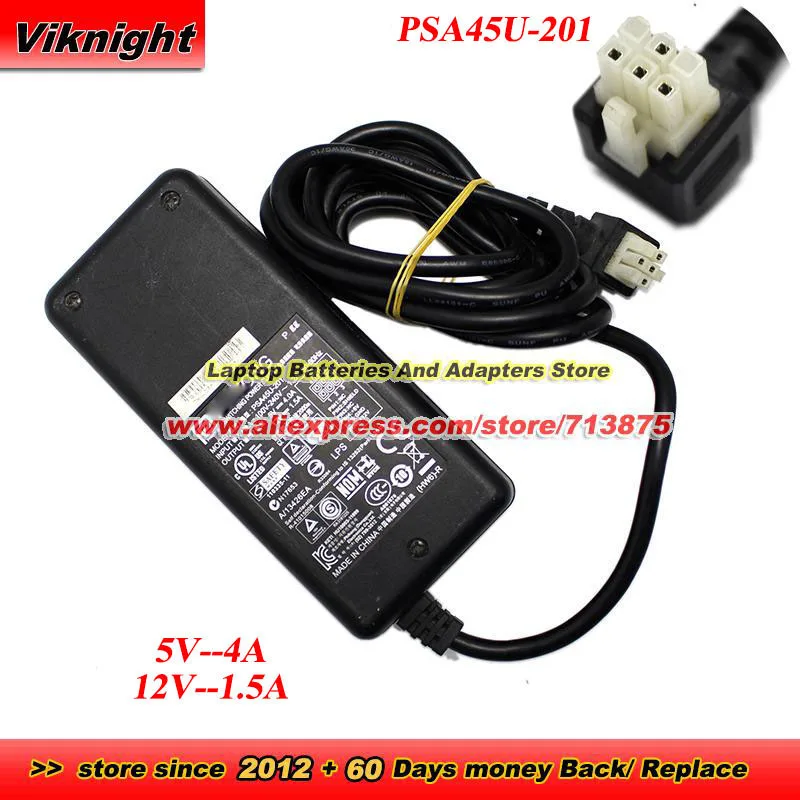 Used PSA45U-201 AC Adapter 12V 1.5A 5V 4A Power Supply Molex-6Pins Power Adapter
Used PSA45U-201 AC Adapter 12V 1.5A 5V 4A Power Supply Molex-6Pins Power Adapter