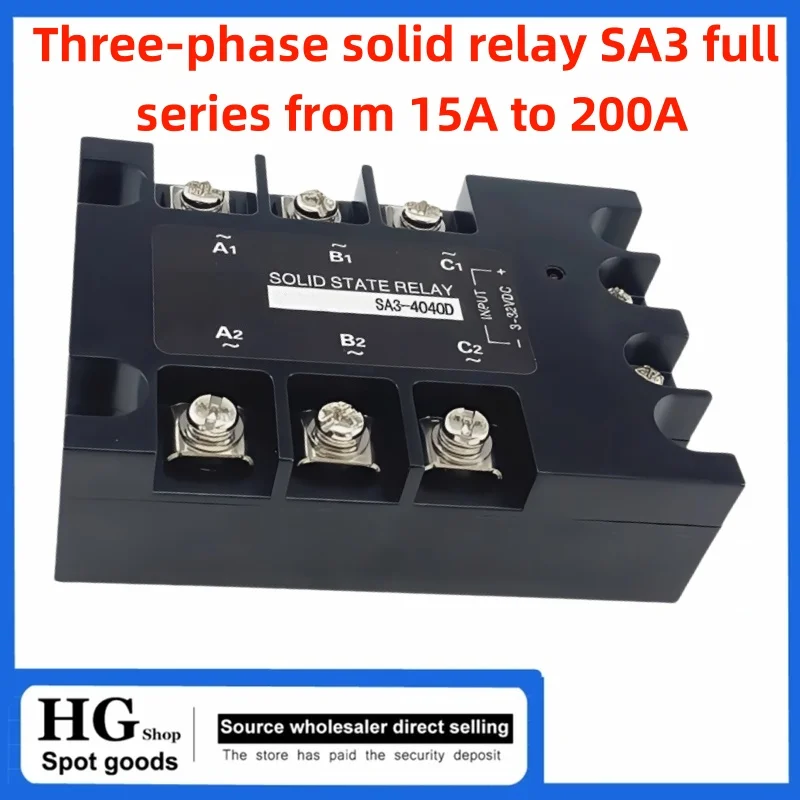 Original brand new Three-phase solid state relay SA3-4040D 15A 20A 40A 25A 60A 80A100A 120A SA3-4080D SA3-40100D SA3-40200D for
Original brand new Three-phase solid state relay SA3-4040D 15A 20A 40A 25A 60A 80A100A 120A SA3-4080D SA3-40100D SA3-40200D for