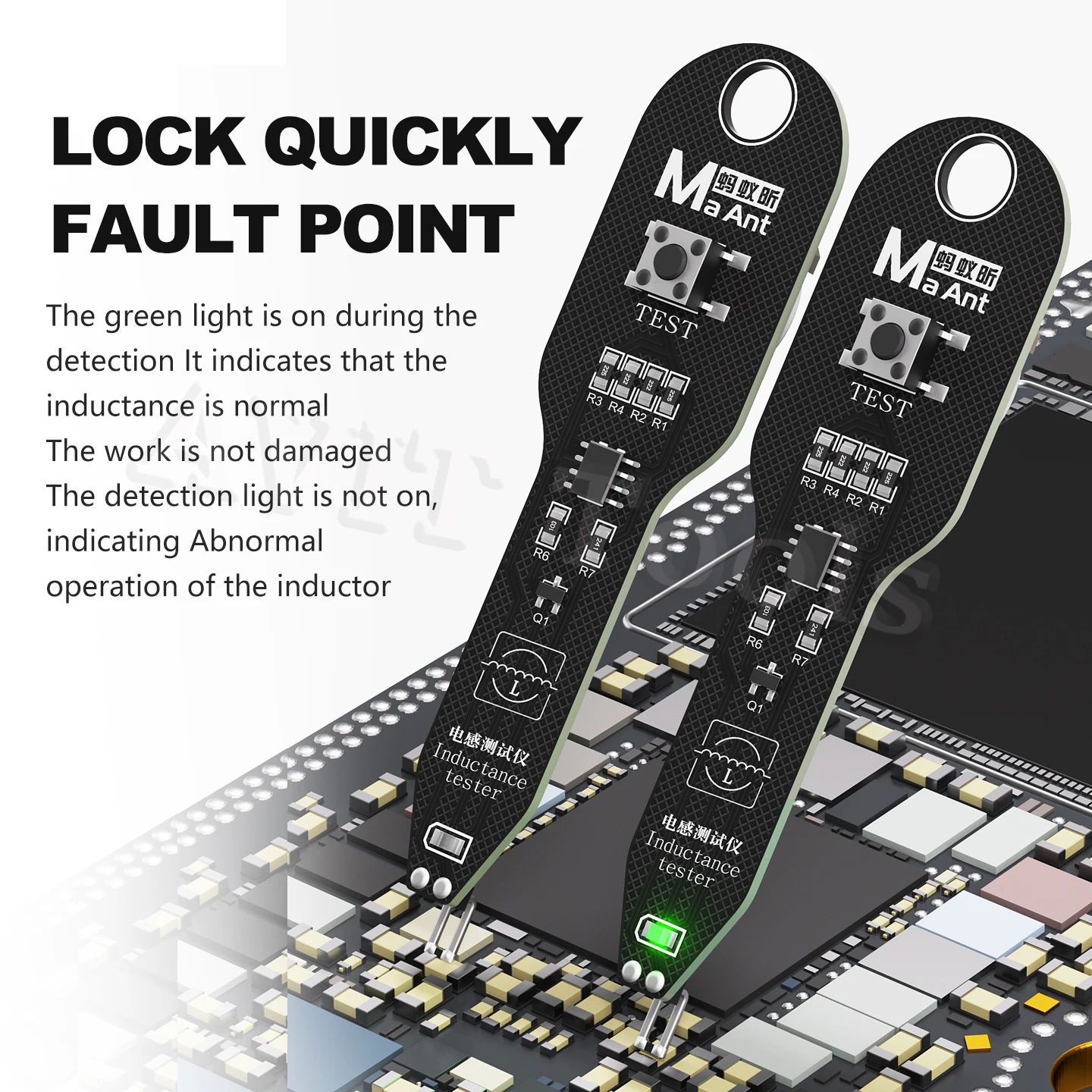 MaAnt M093 Motherboard Coil Tester Inductor Detector Tool for PC Repair Electromagnetic Induction Quick Fault Check
MaAnt M093 Motherboard Coil Tester Inductor Detector Tool for PC Repair Electromagnetic Induction Quick Fault Check