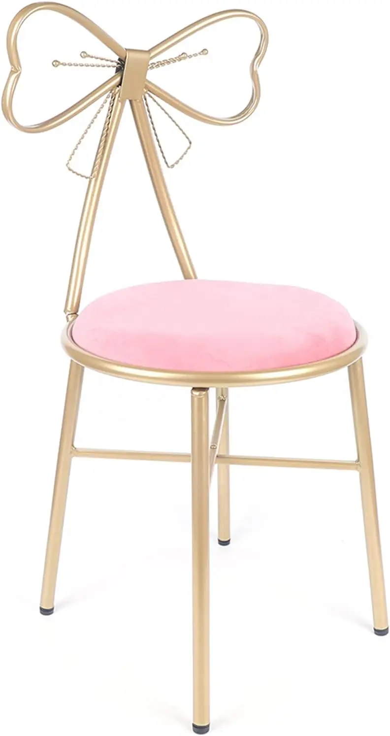 Modern Vanity Chair Stool, Cute Makeup Chair w/Butterfly Backrest and Pink Flannel Cushion, Girl's Stool Chair Ottoman Bench
Modern Vanity Chair Stool, Cute Makeup Chair w/Butterfly Backrest and Pink Flannel Cushion, Girl's Stool Chair Ottoman Bench