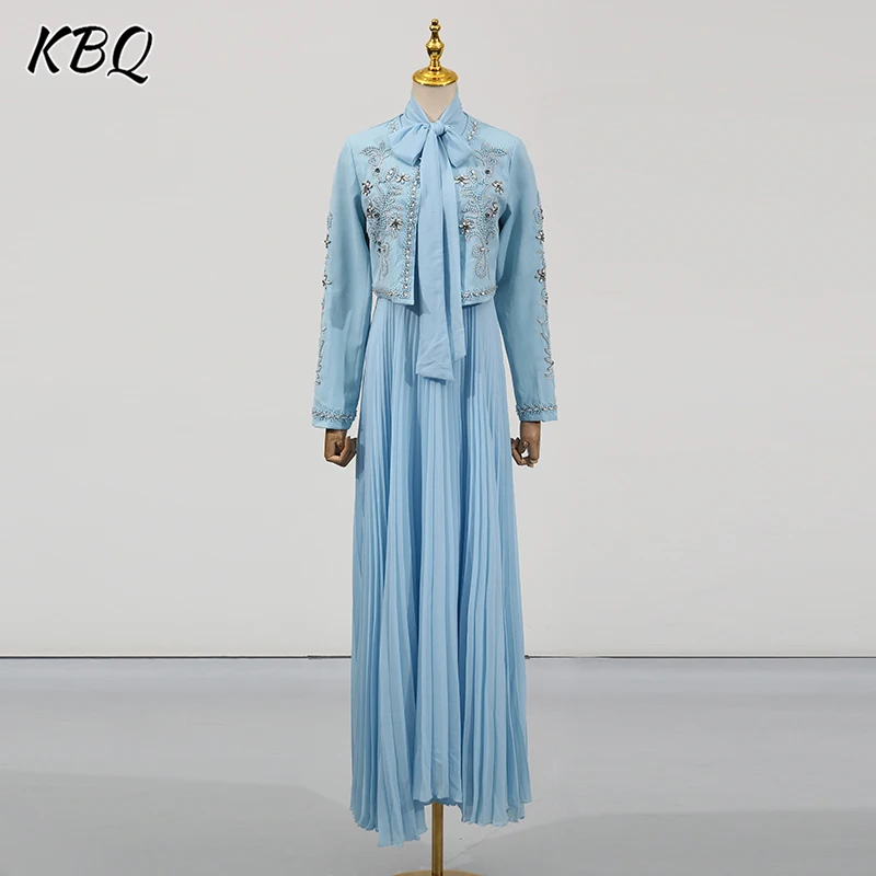 KBQ Slimming Elegant chic Dress Sets For Women Round Neck Long Sleeve Spliced Diamond Tops High Waist Dresses Chic Set Female
KBQ Slimming Elegant chic Dress Sets For Women Round Neck Long Sleeve Spliced Diamond Tops High Waist Dresses Chic Set Female