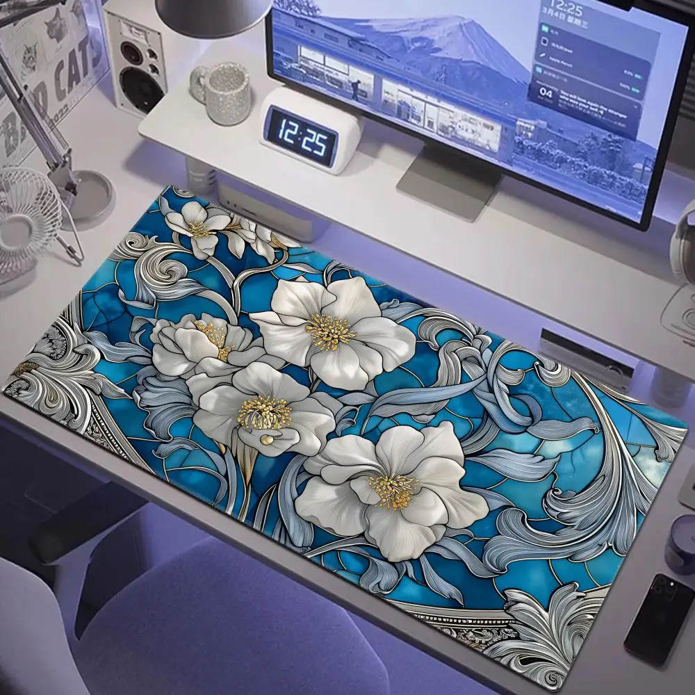 HYBXAXC Stained glass style white flowers MTG Playmat Magic Card Battle Mat Durable Commander playmat Board Game Mat for TCG
HYBXAXC Stained glass style white flowers MTG Playmat Magic Card Battle Mat Durable Commander playmat Board Game Mat for TCG