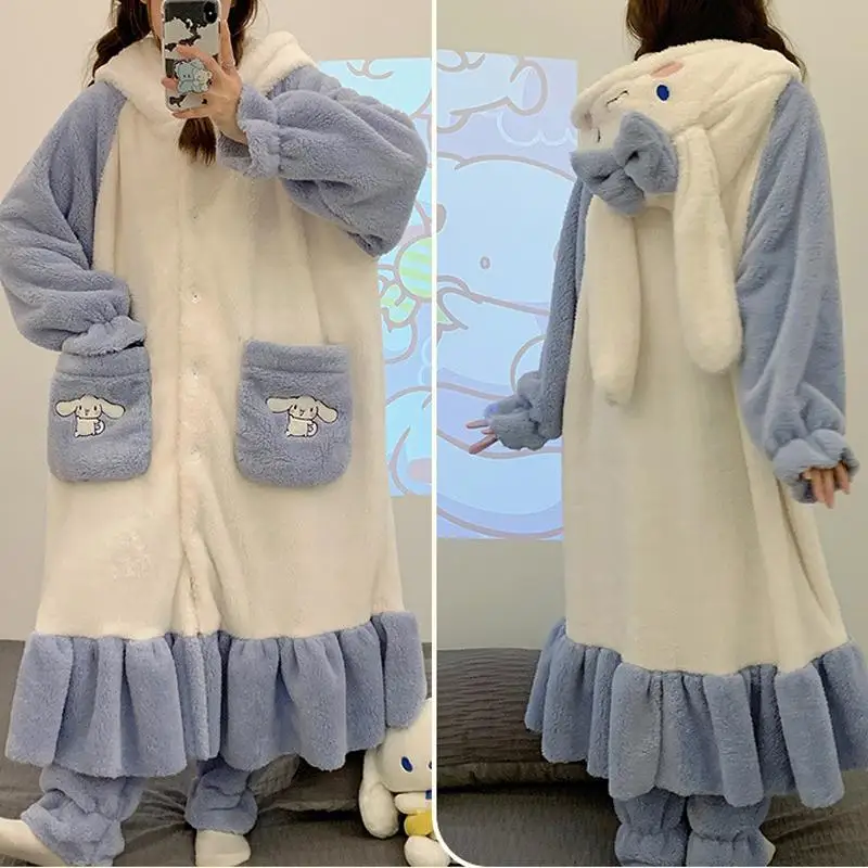 Милые Мультяшные пижамы Cinnamoroll Sanrios кавайная аниме плюшевая Ночная Одежда Домашняя одежда комплект из 2 предметов Осенняя Пижама Костюм подарок для девочки
Милые Мультяшные пижамы Cinnamoroll Sanrios кавайная аниме плюшевая Ночная Одежда Домашняя одежда комплект из 2 предметов Осенняя Пижама Костюм подарок для девочки