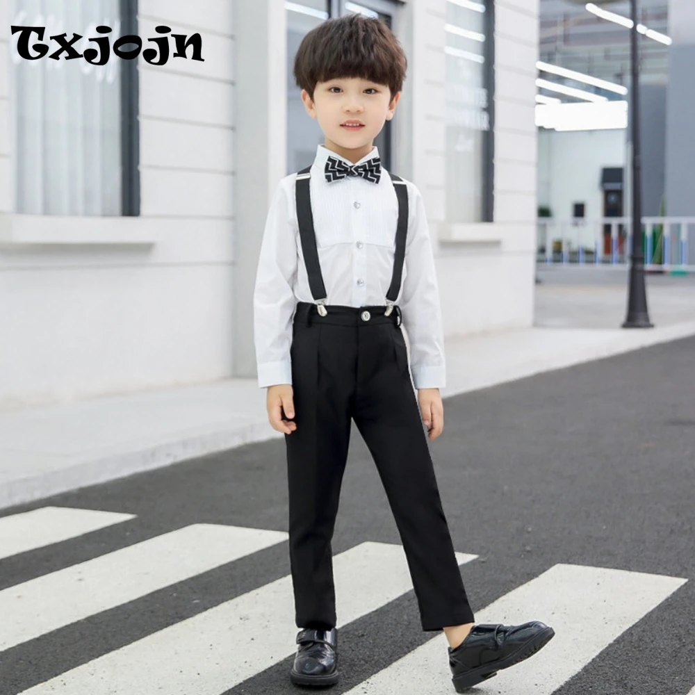 Spring Autumn Boys Long Sleeve Overalls Sets 4 Pieces School Activities Wear Fashionable Jumpsuit Kids Wedding Guest Clothes
Spring Autumn Boys Long Sleeve Overalls Sets 4 Pieces School Activities Wear Fashionable Jumpsuit Kids Wedding Guest Clothes