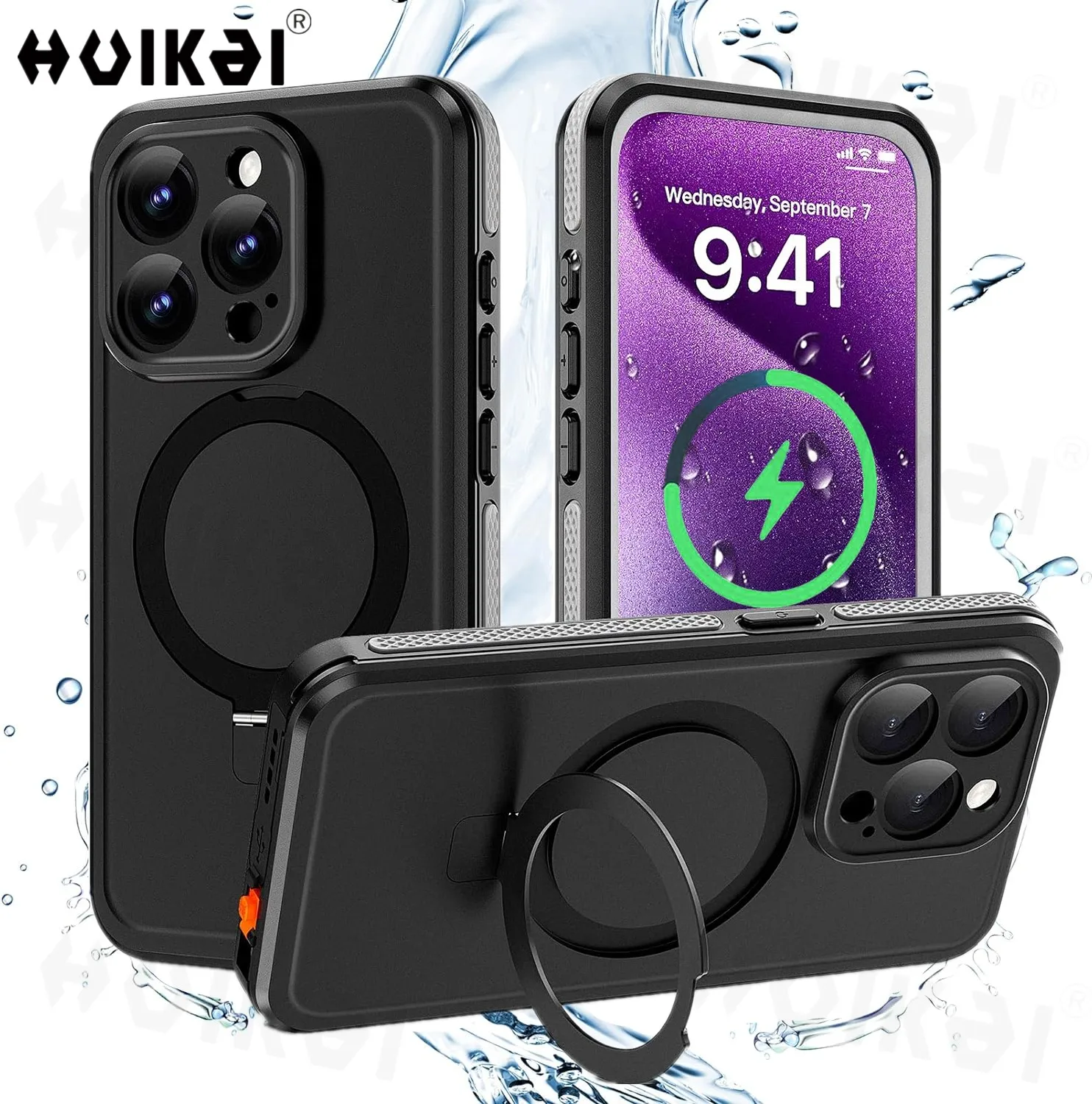 Case For iPhone 15 Pro Max IP68 Waterproof Full Body Shockproof Protection Ring Invisible Stand & Screen Protector Matte Covers
Case For iPhone 15 Pro Max IP68 Waterproof Full Body Shockproof Protection Ring Invisible Stand & Screen Protector Matte Covers
