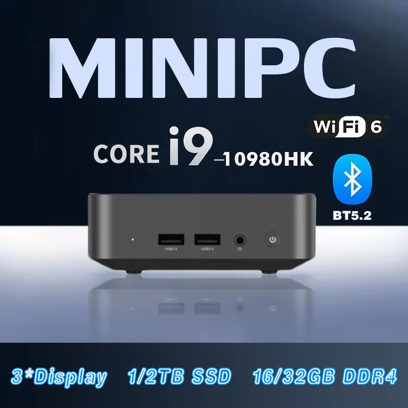 Portable Mini PC Core i9-10980HK Gaming Mini PC Windows 11 Pro 16GB/32GB DDR4 1TB 2TB M.2 SSD WiFi 6 BT5.2 Desktop Computer
Portable Mini PC Core i9-10980HK Gaming Mini PC Windows 11 Pro 16GB/32GB DDR4 1TB 2TB M.2 SSD WiFi 6 BT5.2 Desktop Computer