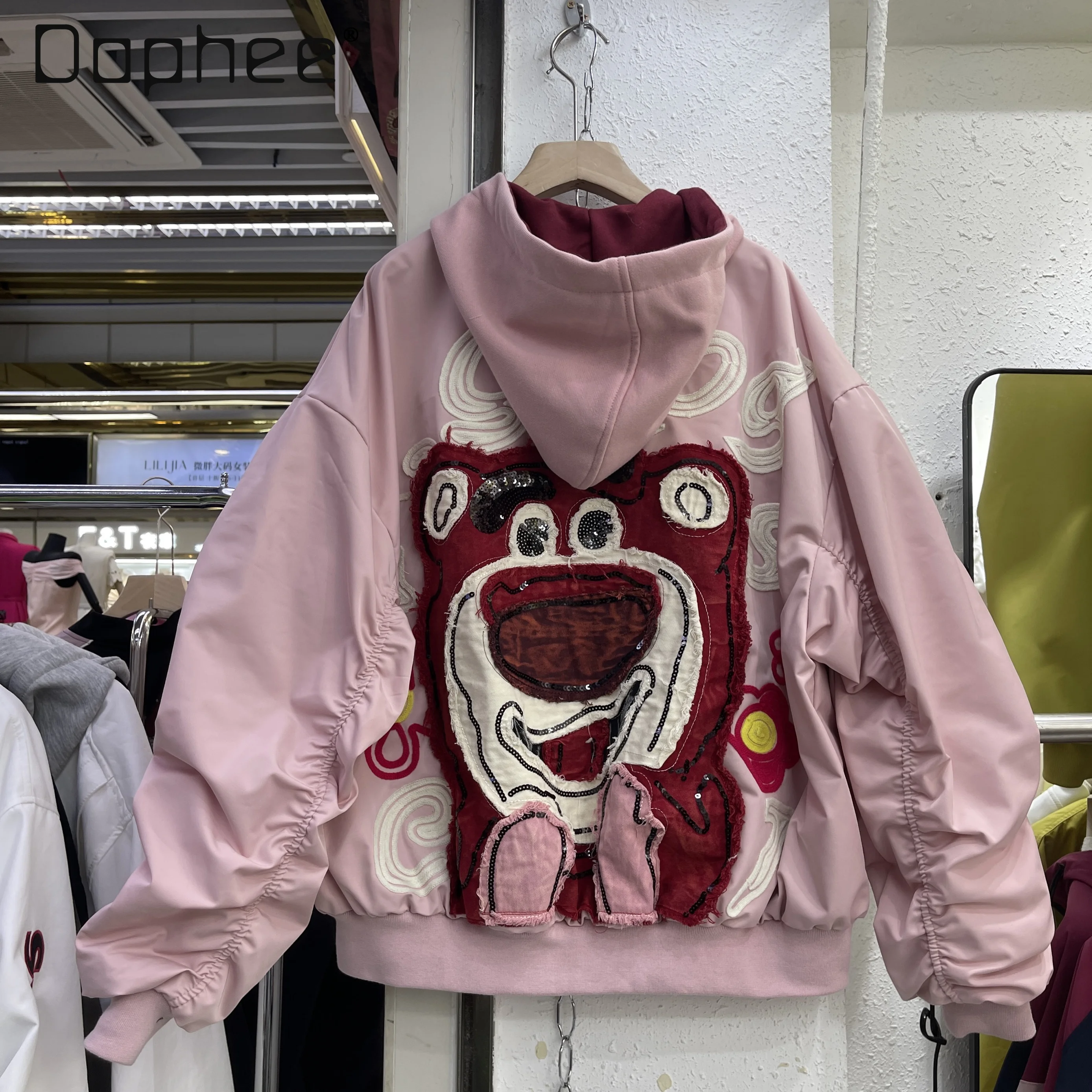 Design Sense Retro Jacket Women European Goods Cartoon Hooded Baseball Jersey Spring New Hooded Jacket Long Sleeve Coats
Design Sense Retro Jacket Women European Goods Cartoon Hooded Baseball Jersey Spring New Hooded Jacket Long Sleeve Coats