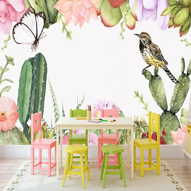 Custom Wallpaper Murals Nordic Minimalist Watercolor 3D Hand Painted Cactus Flower Butterfly Bird Natural Scenery Wall Papers
Custom Wallpaper Murals Nordic Minimalist Watercolor 3D Hand Painted Cactus Flower Butterfly Bird Natural Scenery Wall Papers