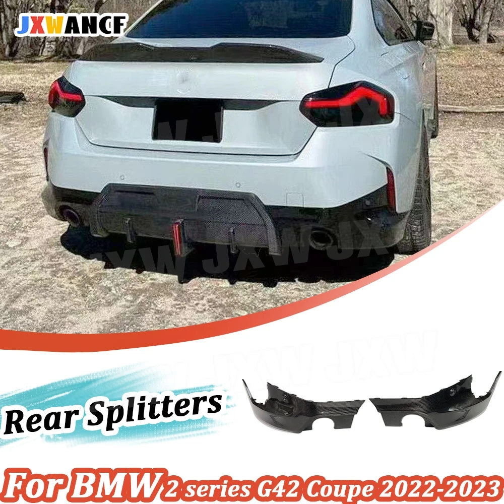 JXWANCF Автомобильные задние сплиттеры для BMW 2 серии G42 Coupe 2022-2023, 2-дверные задние крышки из углеродного волокна, фартук, отделка Canard FRP
JXWANCF Автомобильные задние сплиттеры для BMW 2 серии G42 Coupe 2022-2023, 2-дверные задние крышки из углеродного волокна, фартук, отделка Canard FRP