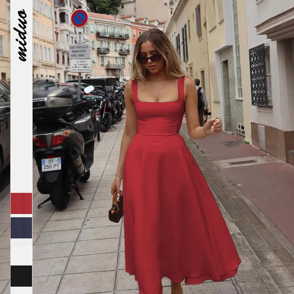 2025 Summer Elegant Solid Color Pleated A-line Big Hem Party Dress Women Fashion Slim Backless Vestidos Female Club Robes
2025 Summer Elegant Solid Color Pleated A-line Big Hem Party Dress Women Fashion Slim Backless Vestidos Female Club Robes