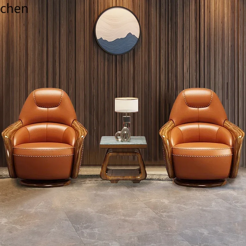 new Chinese ebony leather casual rotating single sofa chair high backrest first layer cowhide tiger chair
new Chinese ebony leather casual rotating single sofa chair high backrest first layer cowhide tiger chair