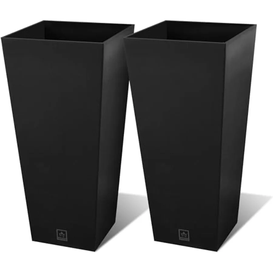 Outdoor planter 30 inch large tall tapered planter for outdoor and indoor use weather-resistant polypropylene matte black inclu
Outdoor planter 30 inch large tall tapered planter for outdoor and indoor use weather-resistant polypropylene matte black inclu