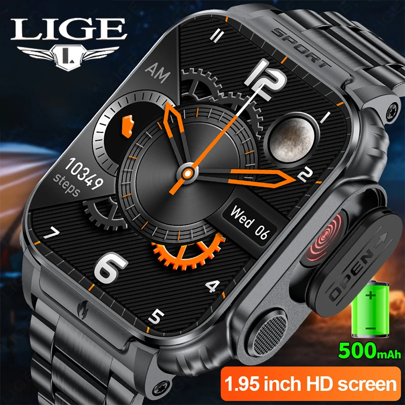 LIGE Новые 1,95-дюймовые умные часы с HD-экраном для мужчин, 500 мАч, большая батарея, спортивные мужские часы на открытом воздухе, умные часы с электронным обогревателем
LIGE Новые 1,95-дюймовые умные часы с HD-экраном для мужчин, 500 мАч, большая батарея, спортивные мужские часы на открытом воздухе, умные часы с электронным обогревателем