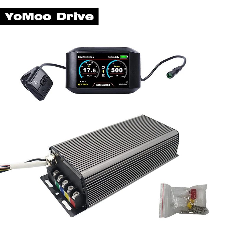 Sabvoton SVMC7280-APT Protocal V2 72V DC 80A Peak 200A 2000W BLDC Spoke Hall Motor Controller With 750C Colorful TFT Display
Sabvoton SVMC7280-APT Protocal V2 72V DC 80A Peak 200A 2000W BLDC Spoke Hall Motor Controller With 750C Colorful TFT Display