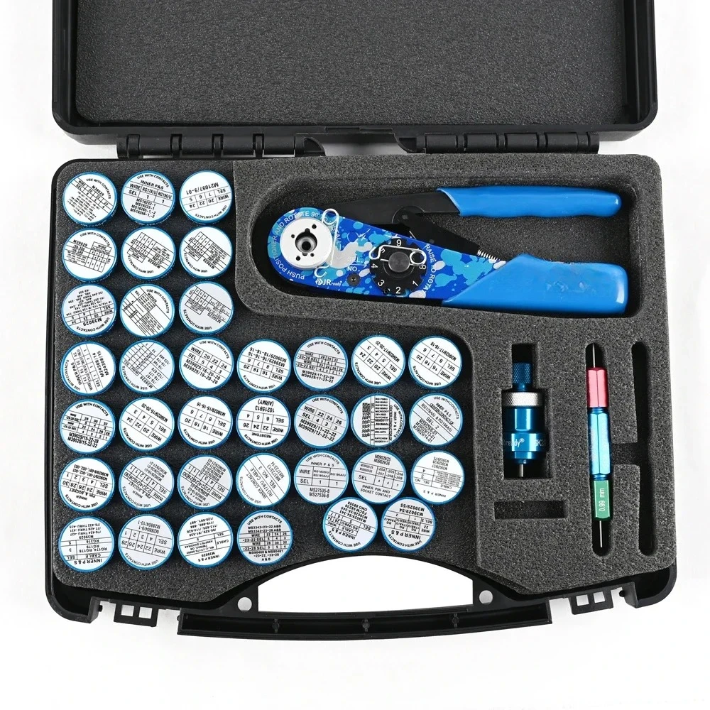 Crimp Kit ST2119-AS2 M22520/2-01 Indent Crimper 36 K series & Universal Positioner+G125 Go-nogo Gage for 20-32 AWG
Crimp Kit ST2119-AS2 M22520/2-01 Indent Crimper 36 K series & Universal Positioner+G125 Go-nogo Gage for 20-32 AWG