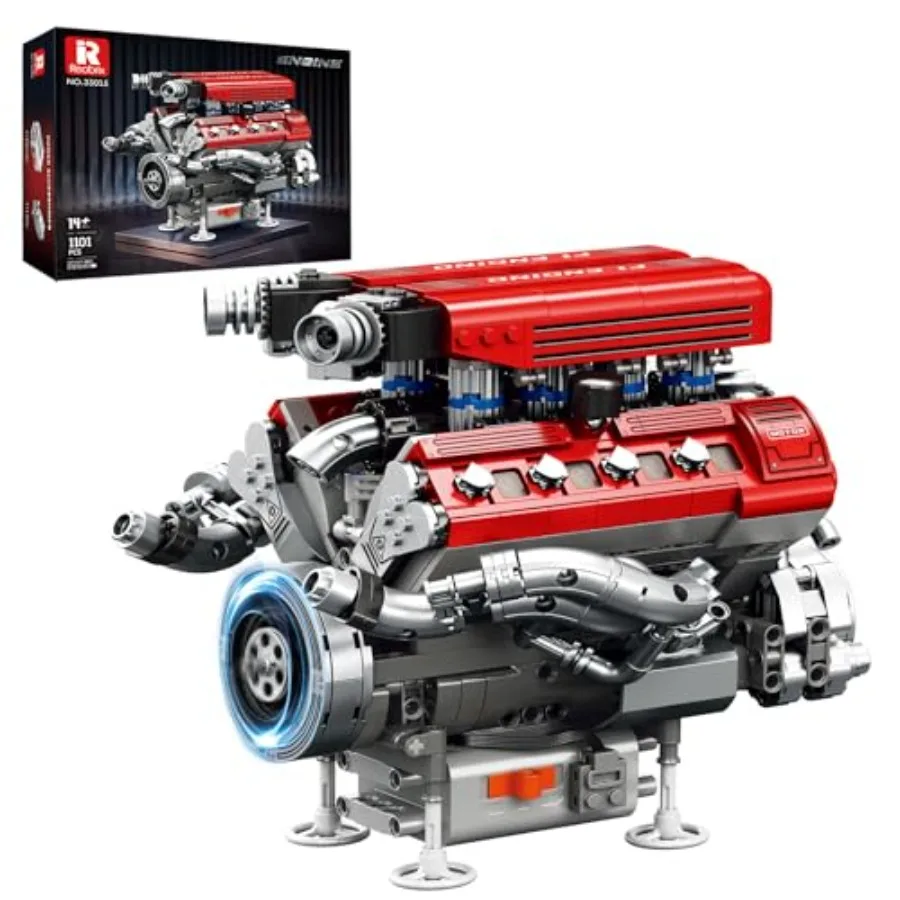 V8 Engine Model Kit that Runs, 1101 PCS 8-Cylinder Car Engine Building Sets with Battery Box, L Motor, V8 Model Engine Kit for
V8 Engine Model Kit that Runs, 1101 PCS 8-Cylinder Car Engine Building Sets with Battery Box, L Motor, V8 Model Engine Kit for