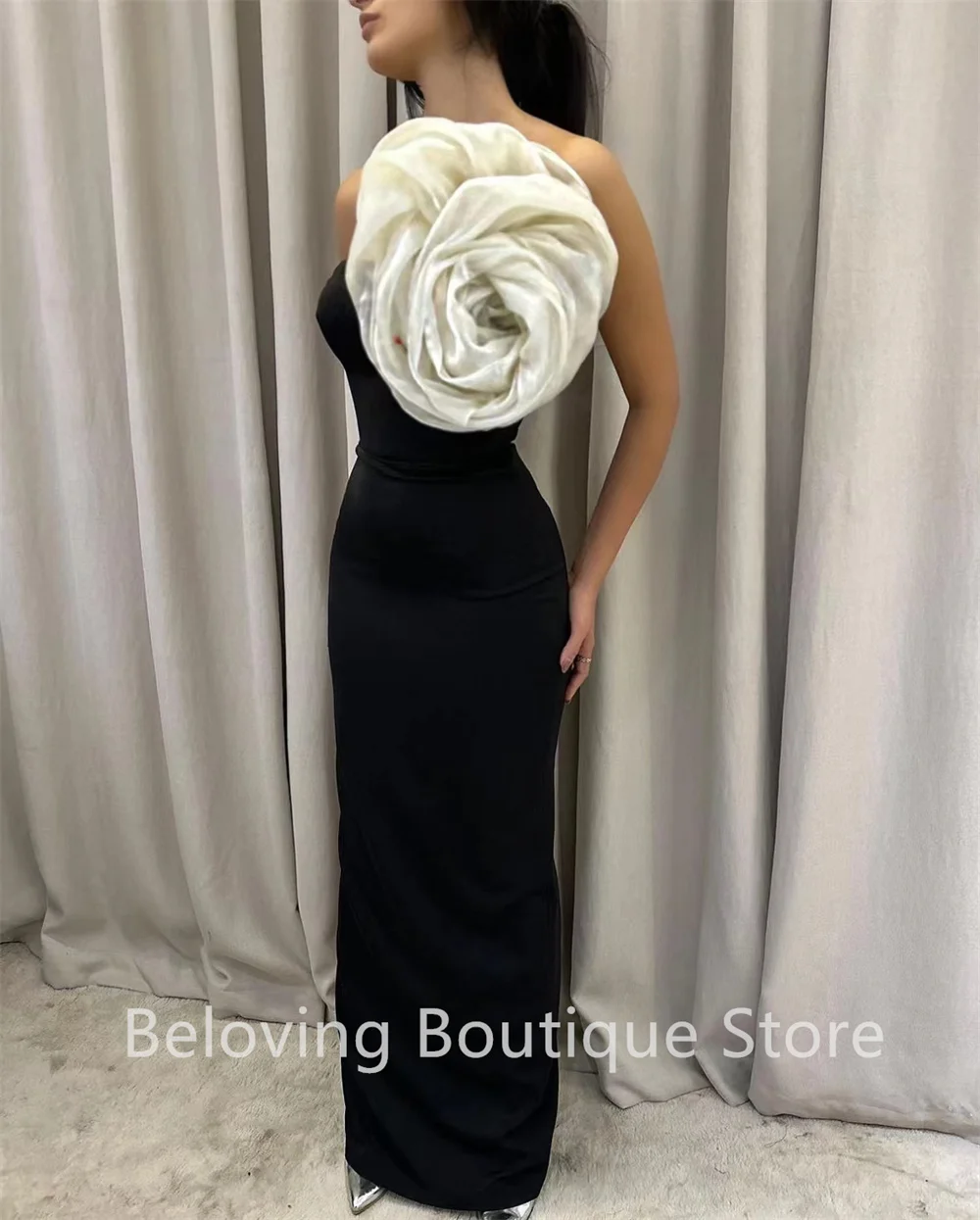 Black And White Mermaid Evening Dresses Formal Strapless Satin Party Night Gowns For Weddings Celebrity Prom Dress Robes Dubai
Black And White Mermaid Evening Dresses Formal Strapless Satin Party Night Gowns For Weddings Celebrity Prom Dress Robes Dubai