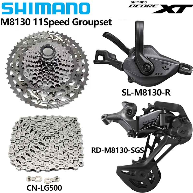 SHIMANO DEORE XT 11 Speed Groupset SL-M8130-11 Shifter CS-LG700-11 50T Cassette Rear Derailleur RD-M8130 CN-LG500 Original Parts
SHIMANO DEORE XT 11 Speed Groupset SL-M8130-11 Shifter CS-LG700-11 50T Cassette Rear Derailleur RD-M8130 CN-LG500 Original Parts
