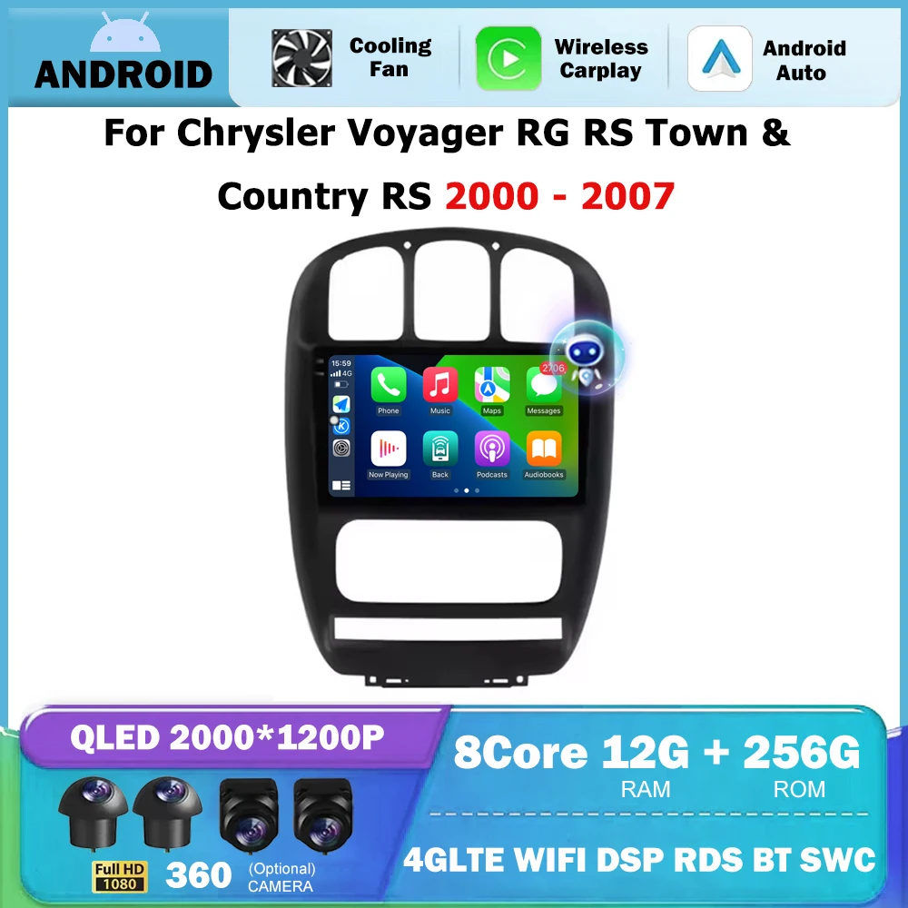 Для Chrysler Voyager RG RS Town & Country RS 2000-2007 Android Auto Carplay 4G WIFI BT Автомобильный радиоприемник GPS Мультимедийный плеер Стерео
Для Chrysler Voyager RG RS Town & Country RS 2000-2007 Android Auto Carplay 4G WIFI BT Автомобильный радиоприемник GPS Мультимедийный плеер Стерео