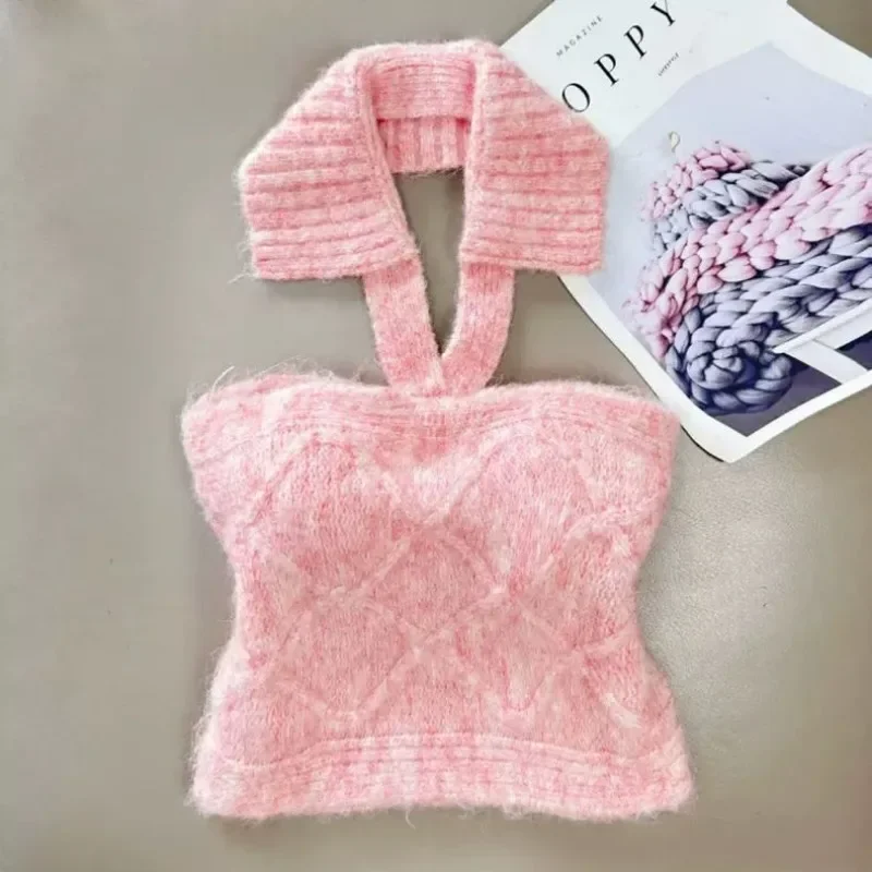 Spice Girl Lapel Neck Sleeveless Knitted Sweater Suspender Women's 2024 Winter New Slim-fitting Inner Wear Contrasting Color Top
Spice Girl Lapel Neck Sleeveless Knitted Sweater Suspender Women's 2024 Winter New Slim-fitting Inner Wear Contrasting Color Top