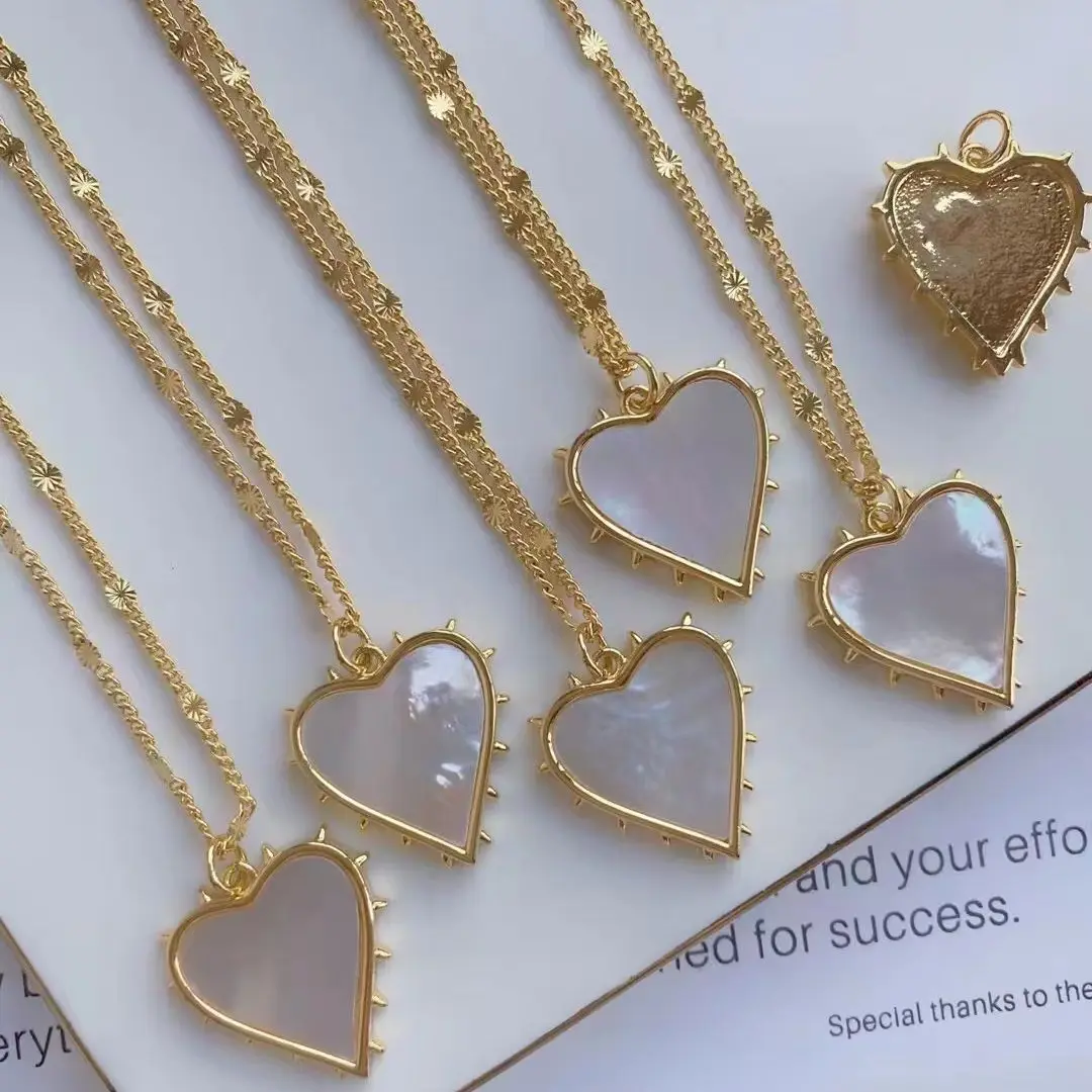 5PCS, Heart Natural Shell Pendant Necklace Plated Gold Necklace Gift jewelry for women
5PCS, Heart Natural Shell Pendant Necklace Plated Gold Necklace Gift jewelry for women