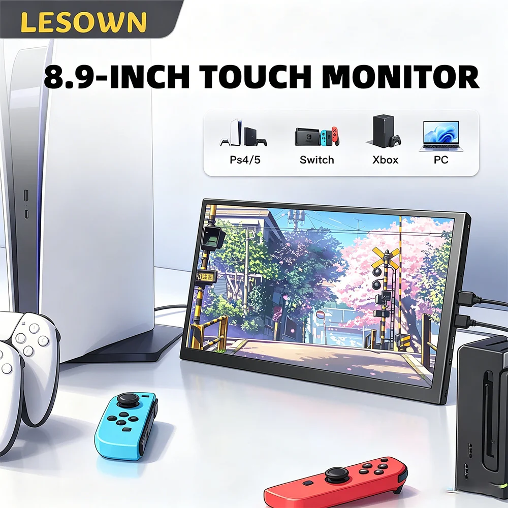 LESOWN 8.9inch Touch Desktop Modding Sub-screen 1920x1200 Matte Black External Display with Speakers for PC Temp Output Rig
LESOWN 8.9inch Touch Desktop Modding Sub-screen 1920x1200 Matte Black External Display with Speakers for PC Temp Output Rig