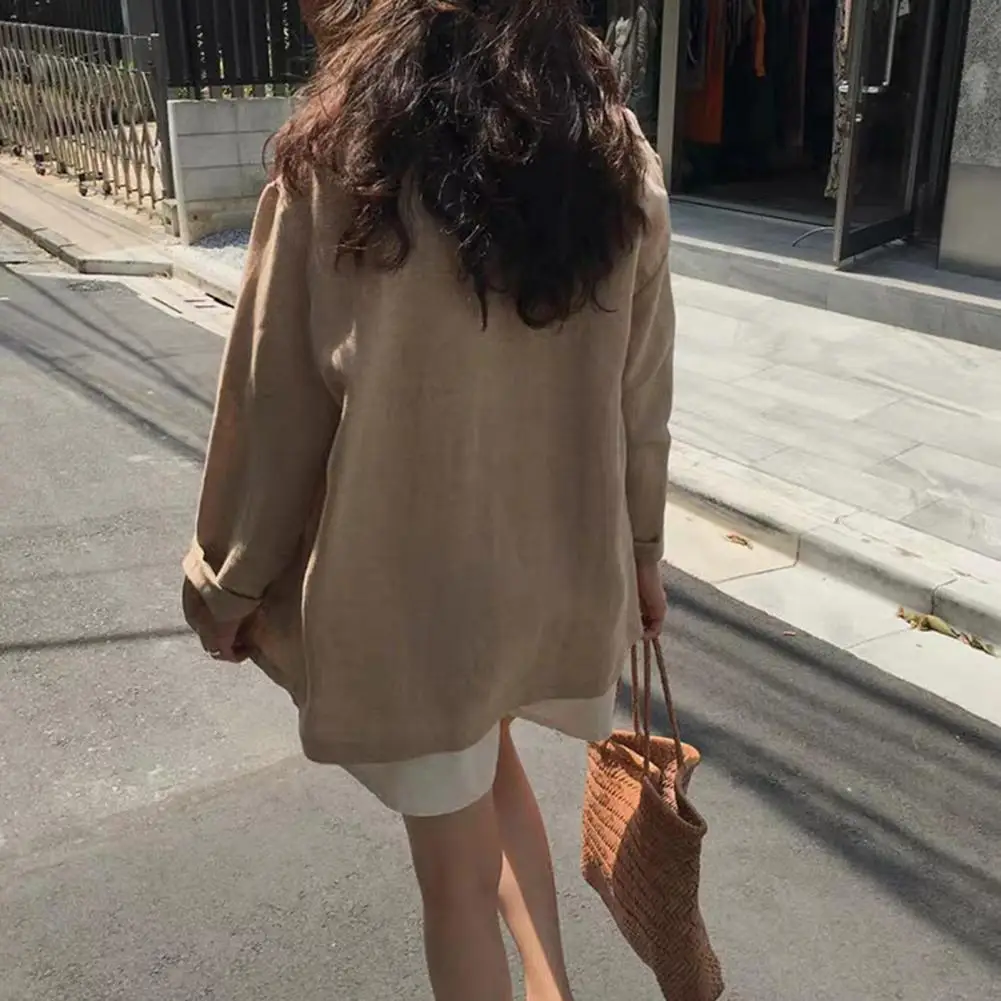 Korean Retro Cotton Linen Solid 2025 Summer New Womens Notched Collar Clothing Single Breasted Casual Suit Jacket Women
Korean Retro Cotton Linen Solid 2025 Summer New Womens Notched Collar Clothing Single Breasted Casual Suit Jacket Women 