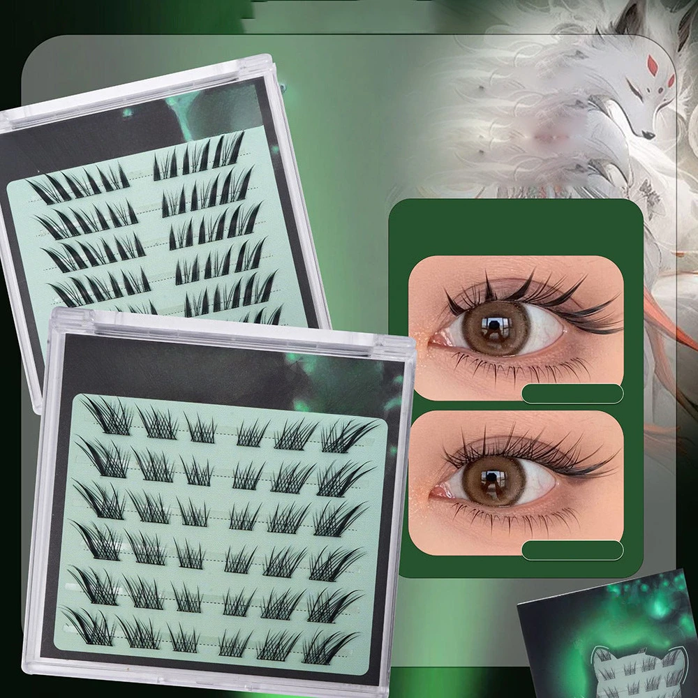6 Rows No Glue Fox-style Upper Eyelashes Oblique Flying Natural Segmented Nine-tailed Fox Single Cluster Lashes for Beginners
6 Rows No Glue Fox-style Upper Eyelashes Oblique Flying Natural Segmented Nine-tailed Fox Single Cluster Lashes for Beginners