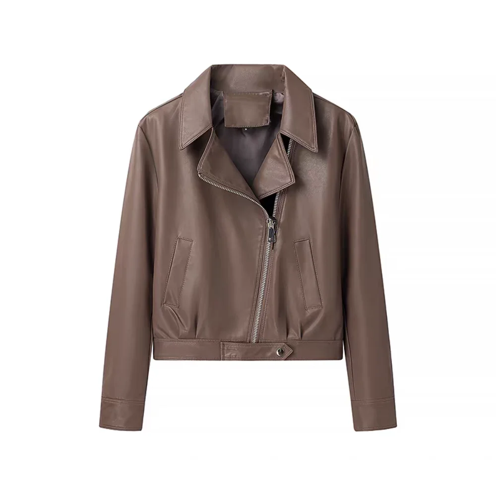 Comfortable Pleated Leather Jacket Women Korean Chic Lapel Collar Zipper Overcoat Outerwear Windbreaker Jackets Y2k Women
Comfortable Pleated Leather Jacket Women Korean Chic Lapel Collar Zipper Overcoat Outerwear Windbreaker Jackets Y2k Women