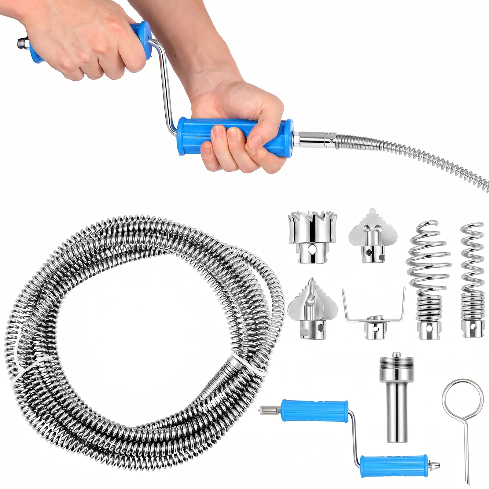 Ultra-long Sewer Dredge Drain Cleaner Drain Auger Flexible Metal Spring Sink Dredge Auger Plumbing Snake Clog Remover Tool
Ultra-long Sewer Dredge Drain Cleaner Drain Auger Flexible Metal Spring Sink Dredge Auger Plumbing Snake Clog Remover Tool