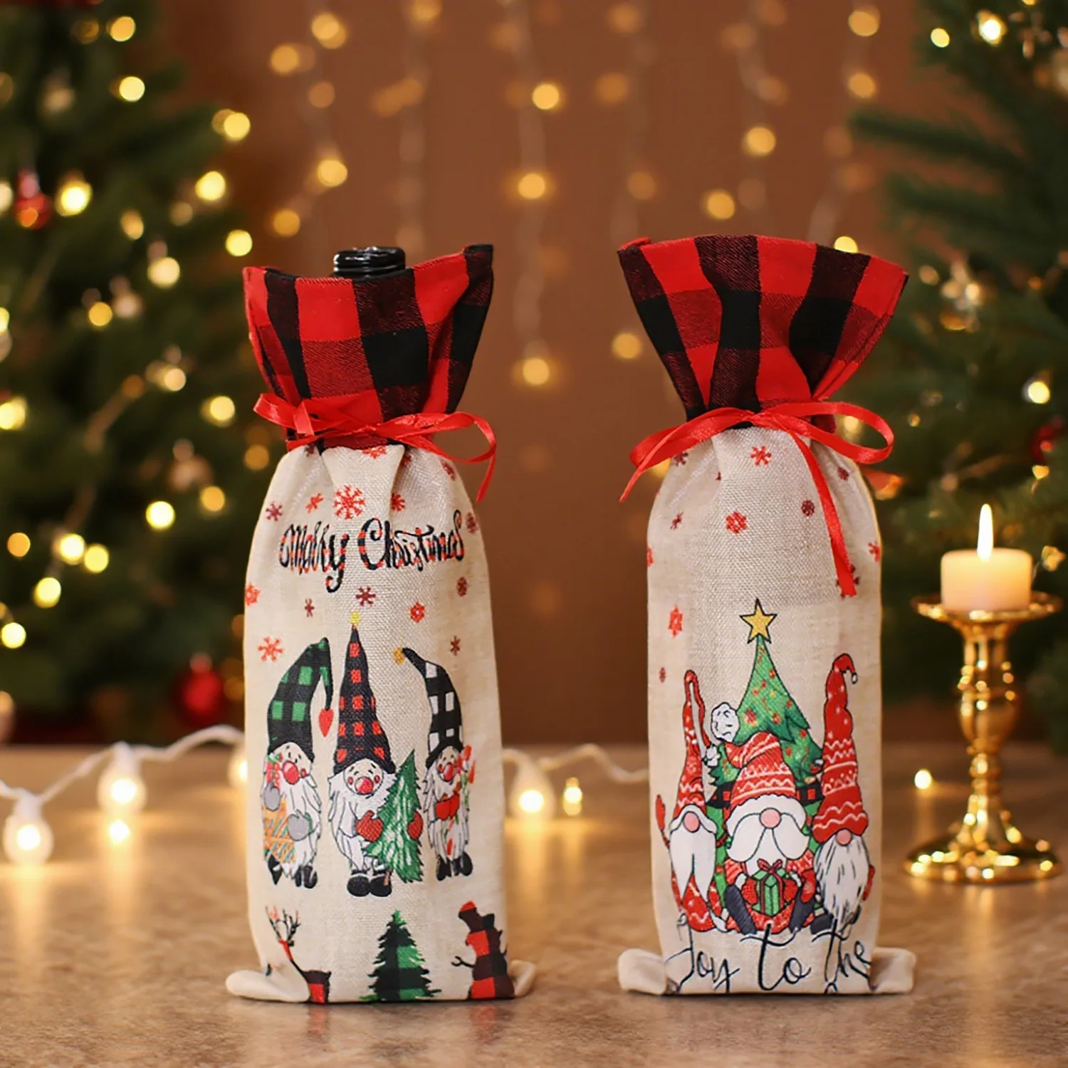 2pcs/set, Christmas Cloth Knitted Wine Bottle Cover With Hat Doll, For Holiday Scene Layout Christmas HomeTable Decoration
2pcs/set, Christmas Cloth Knitted Wine Bottle Cover With Hat Doll, For Holiday Scene Layout Christmas HomeTable Decoration