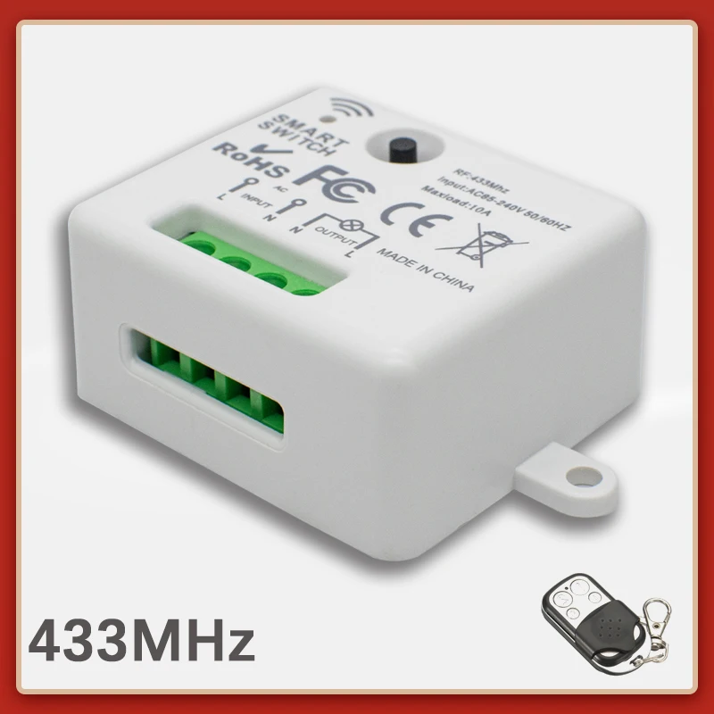 433MHz RF Wireless 10A Smart Switch AC 220V 110V Self-locking,Interlocking Relay Receiver Mini Wall Panel Module For Lamp light
433MHz RF Wireless 10A Smart Switch AC 220V 110V Self-locking,Interlocking Relay Receiver Mini Wall Panel Module For Lamp light