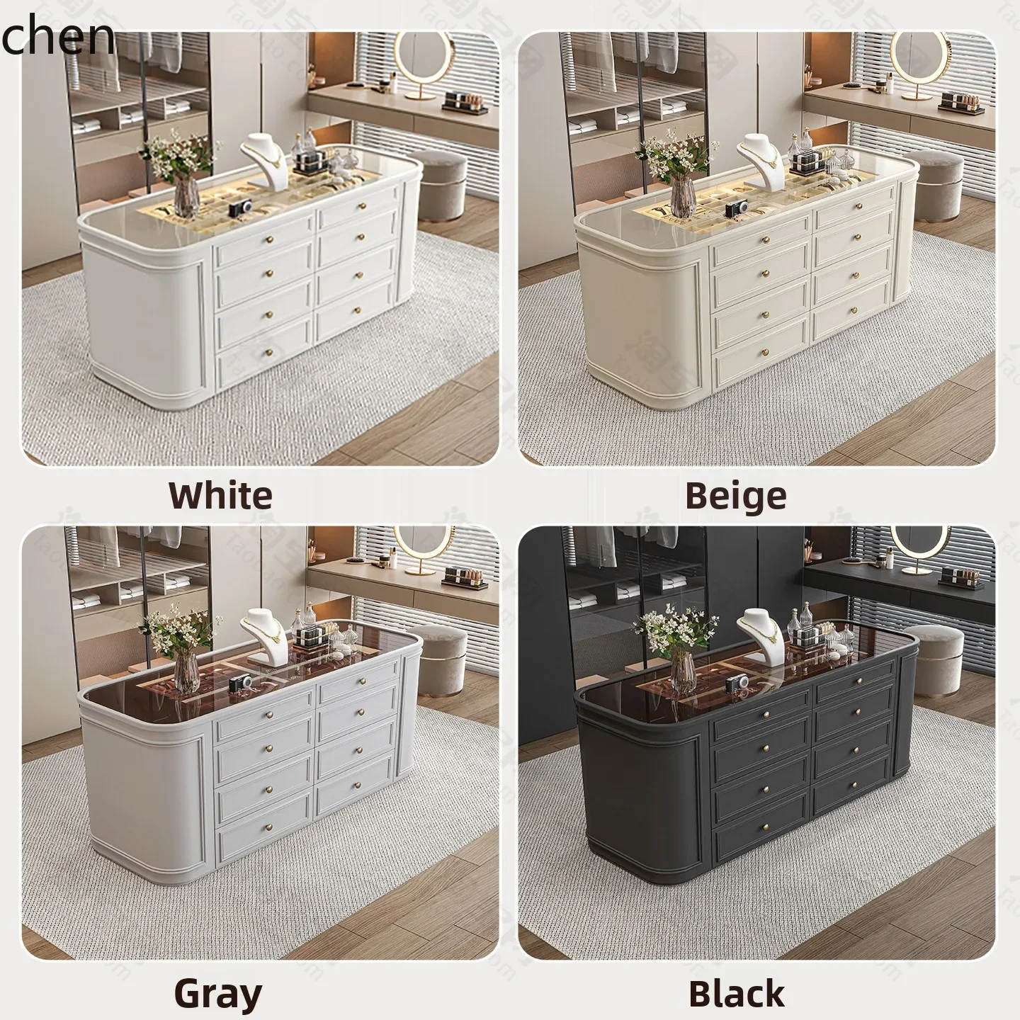 DSA Cloakroom Center Island Jewelry Cabinet Simple Double-Sided Accessories Solid Wood Storage Cabinet
DSA Cloakroom Center Island Jewelry Cabinet Simple Double-Sided Accessories Solid Wood Storage Cabinet