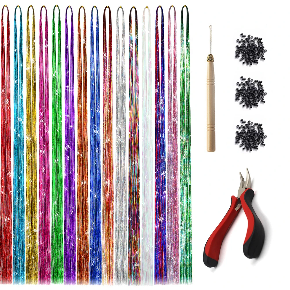 36inch Sparkle Hair Tinsel Rainbow Colored Strands Girls Headwear Hairbinge Hair Laser False Hair Extensions Decor Glitter Strip
36inch Sparkle Hair Tinsel Rainbow Colored Strands Girls Headwear Hairbinge Hair Laser False Hair Extensions Decor Glitter Strip
